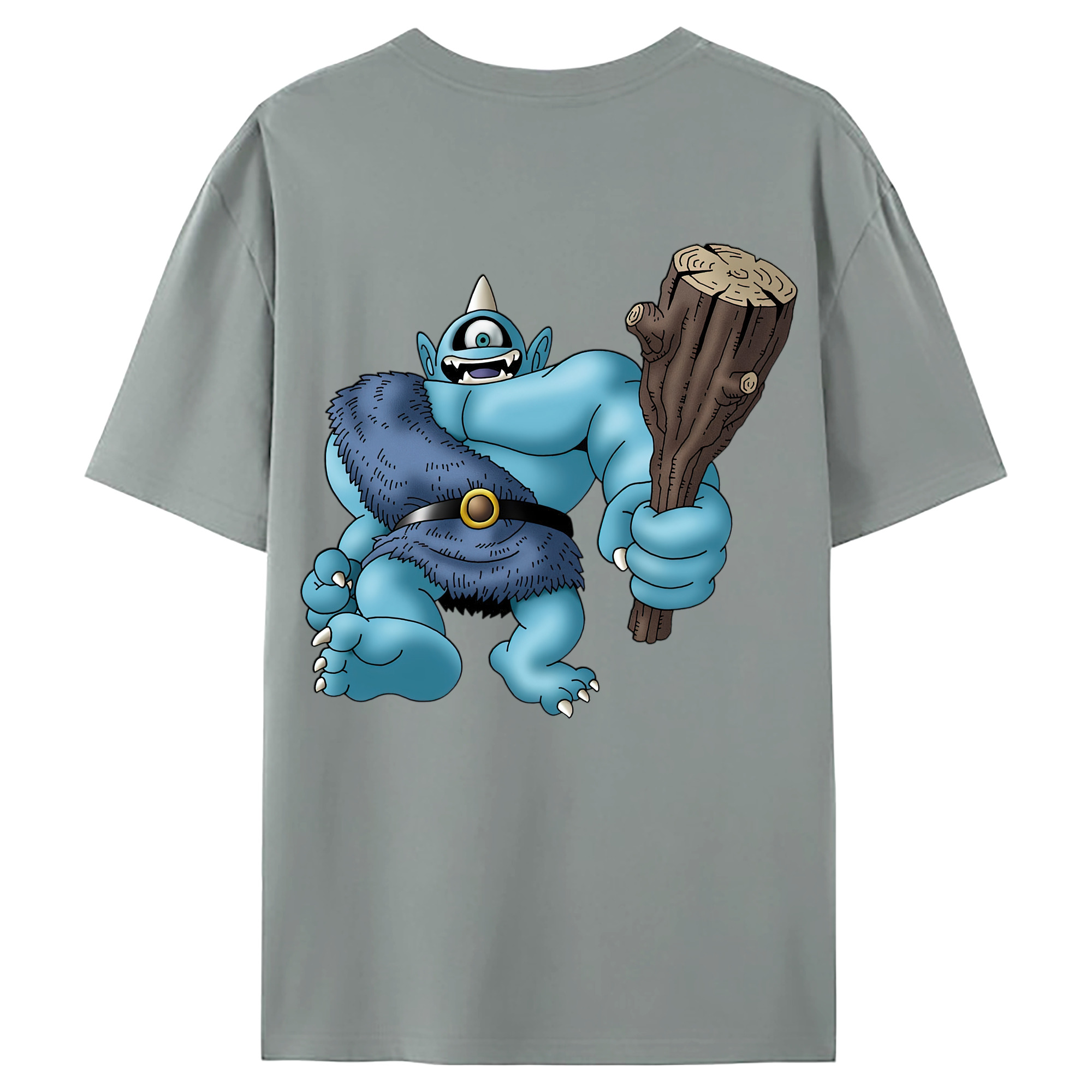（画像用） ドラゴンクエスト Doragon Kuesuto Dragon Quest 綿100％ メンズ半袖Tシャツ（バックプリント） 通気性